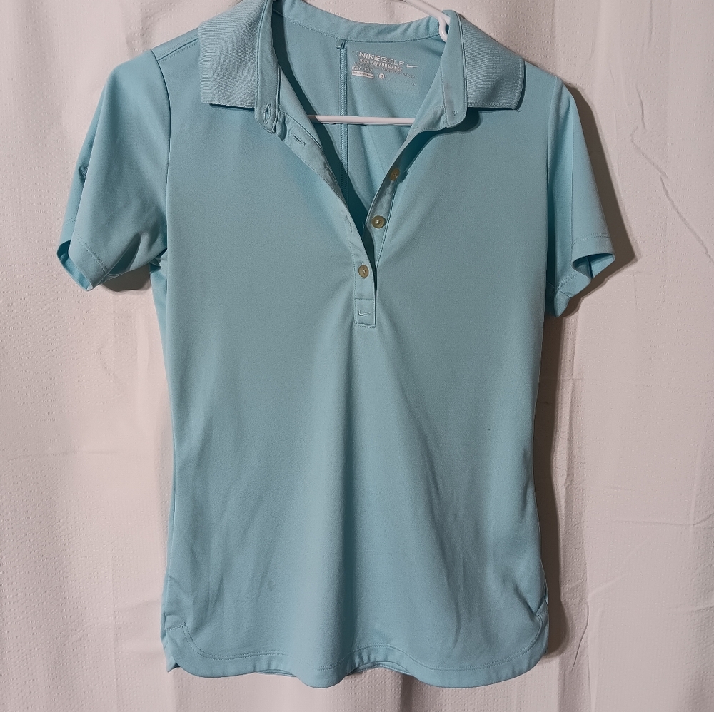 Nike Dri-FIT Light Blue Polo Sweater